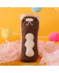 Donut Felt DIY Handmade Material Kit - Chocolate Bear Shape 2 pack